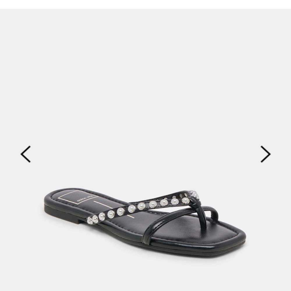 Dolce Vita Lucca Pearl Sandals Black Pearls